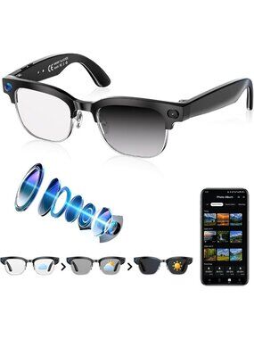 4K Smart Glasses with Camera, EIS Stabilization & Real-Time Translation Features